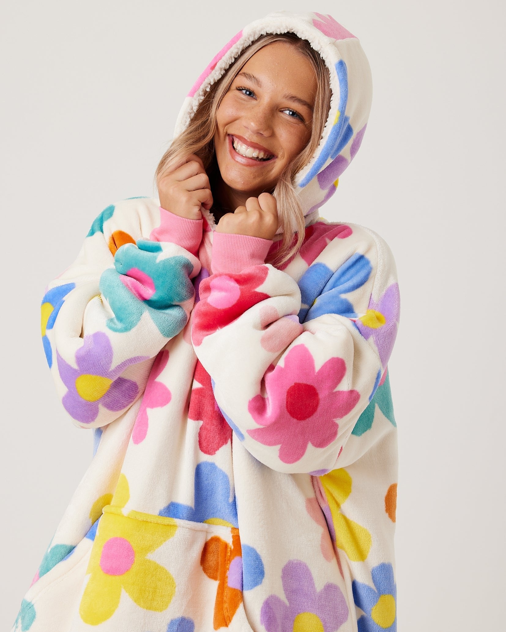 Snuggz Original - Adult Flower Power Hooded Blanket