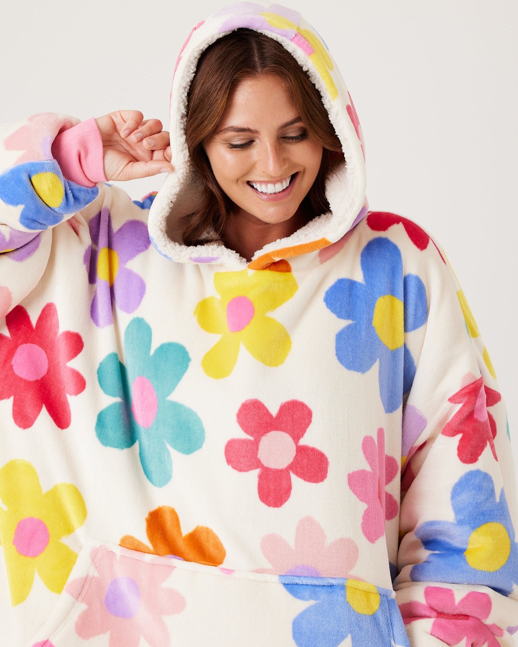 Snuggz Original - Adult Flower Power Hooded Blanket