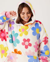 Snuggz Original - Adult Flower Power Hooded Blanket