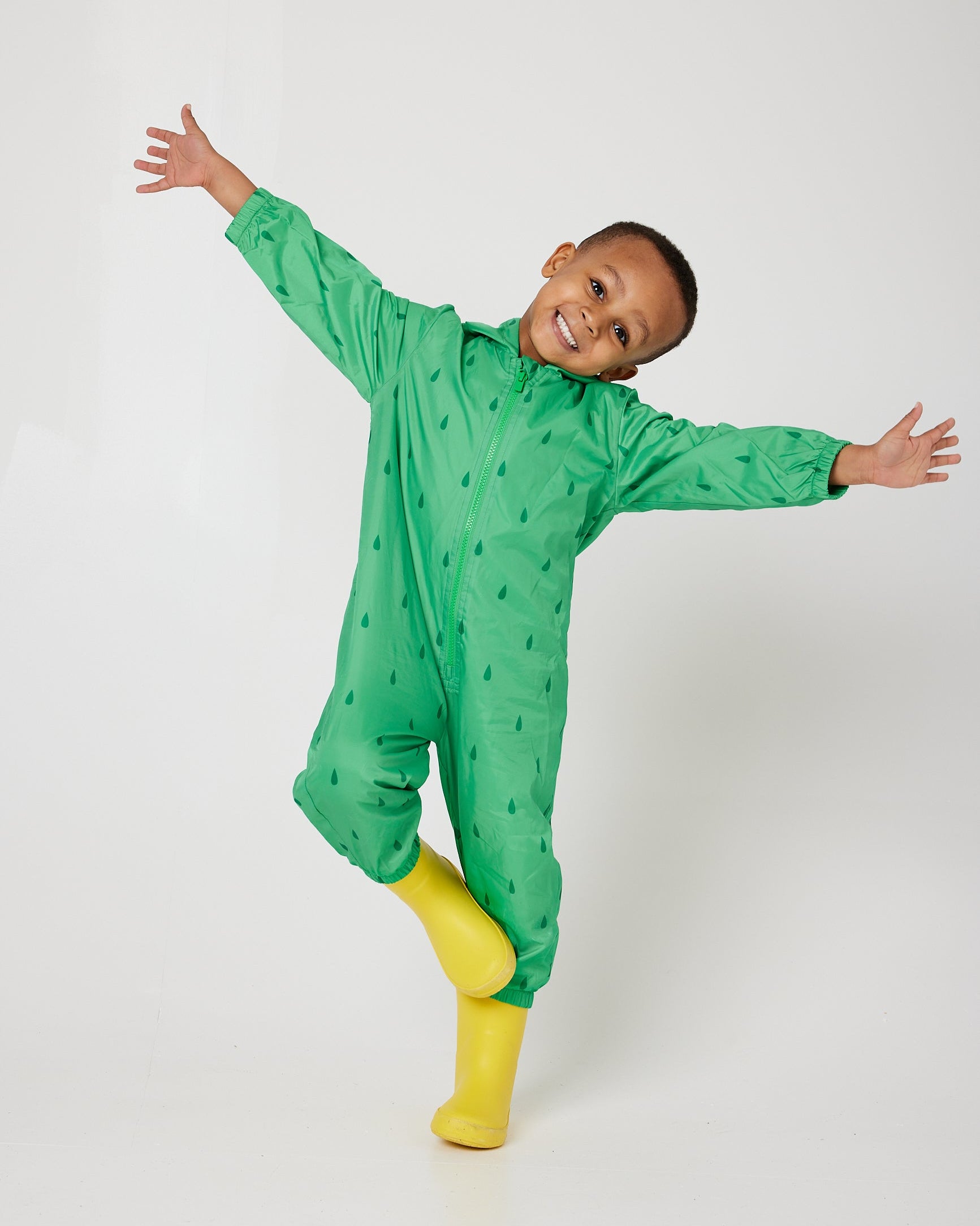 Snuggz Kids Hooded Water-repellent Frog Puddlesuit