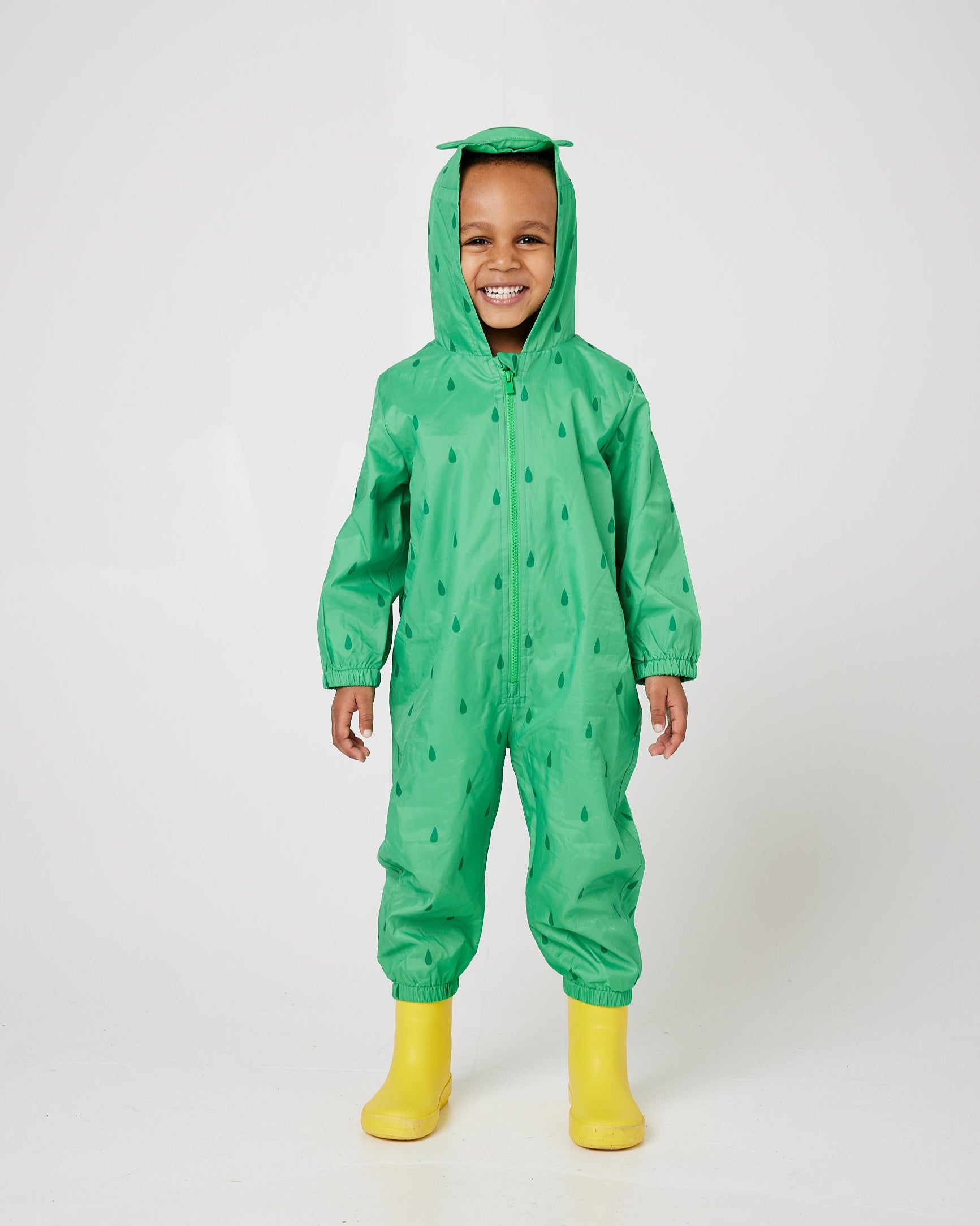 Snuggz Kids Hooded Water-repellent Frog Puddlesuit