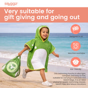 Snuggz Frog Towelling Beach Poncho With Swim Bag