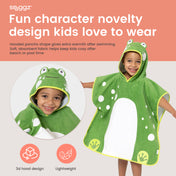 Snuggz Frog Towelling Beach Poncho With Swim Bag