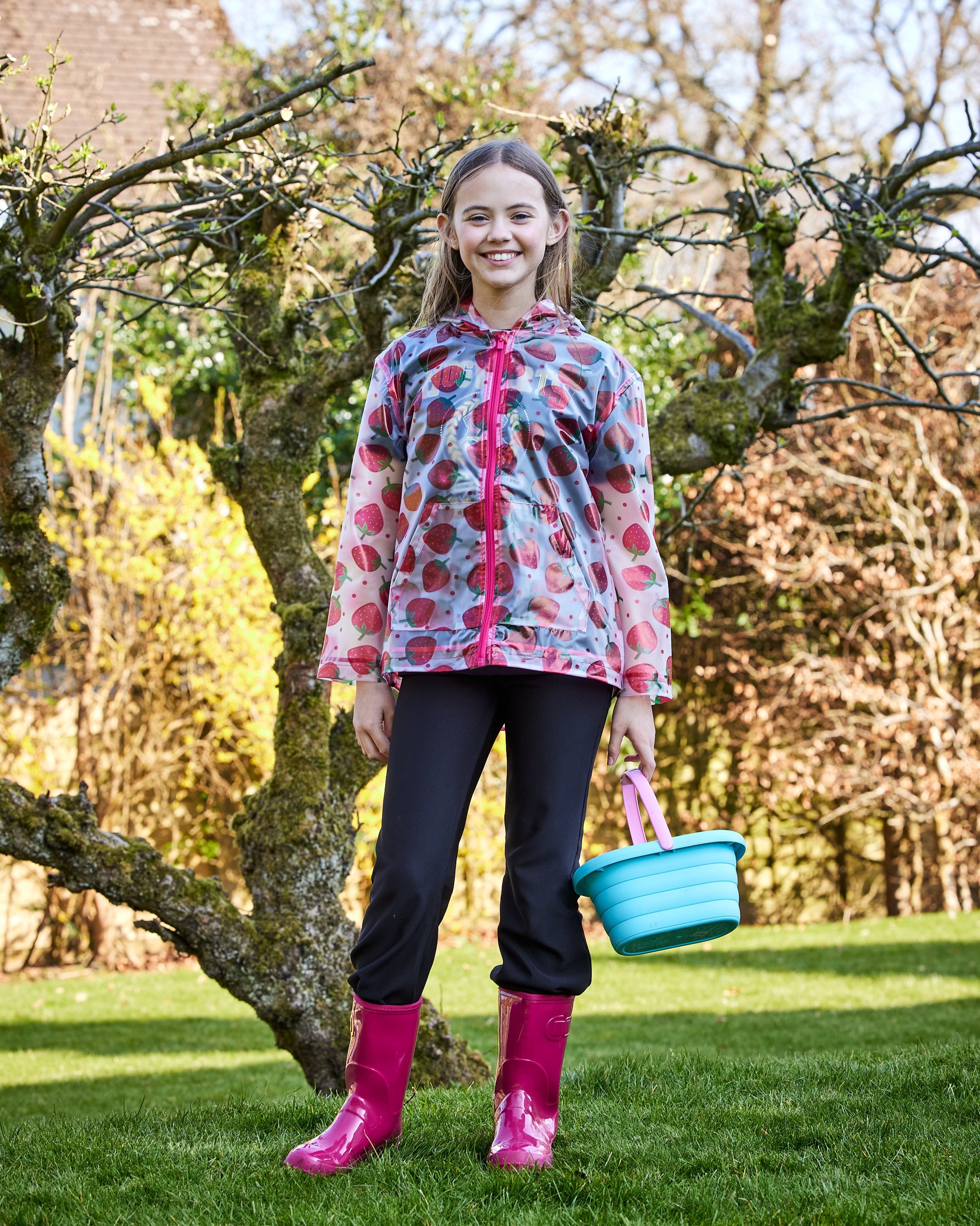 Snuggz Kids Strawberry Transparent Rain Jacket