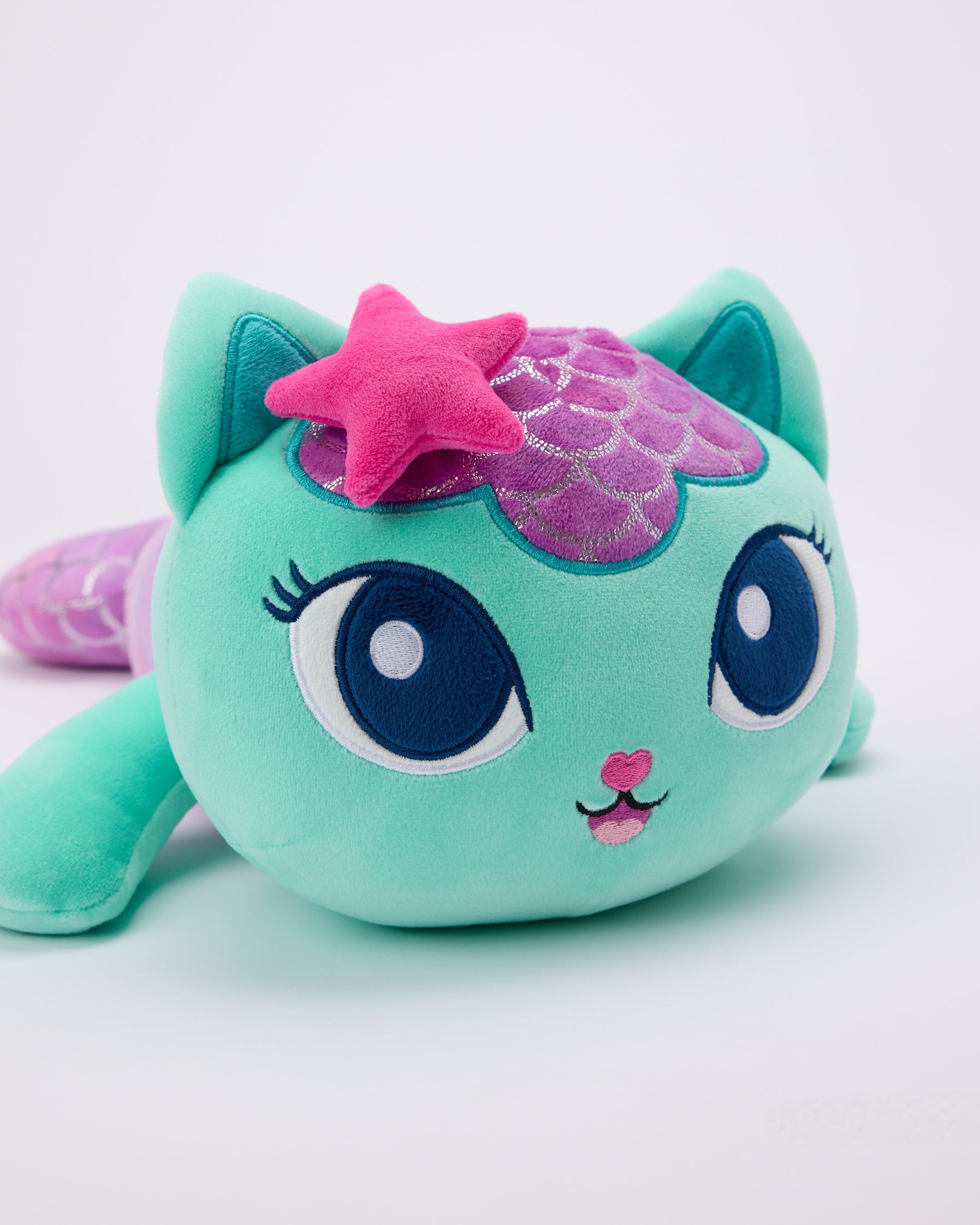 Gabby's Dollhouse Mercat weighted plush close-up