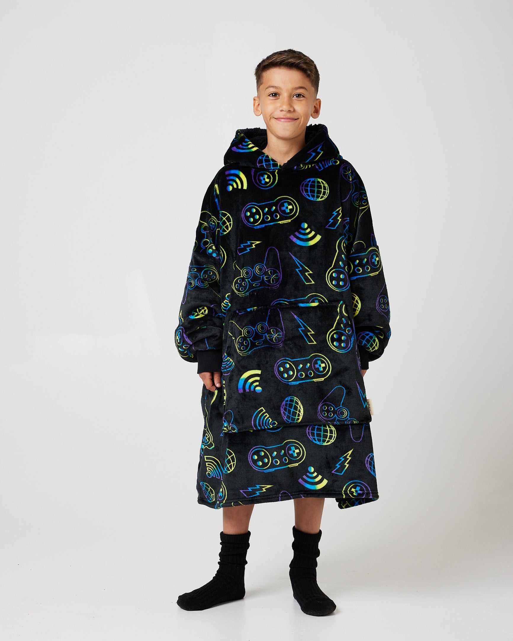 Snuggz Kids Original - Gamer Print Hooded Blanket