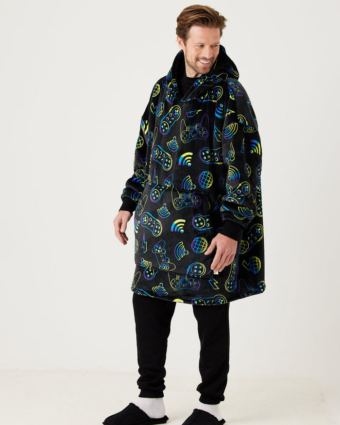 Snuggz Adult Original - Gamer Print Hooded Blanket