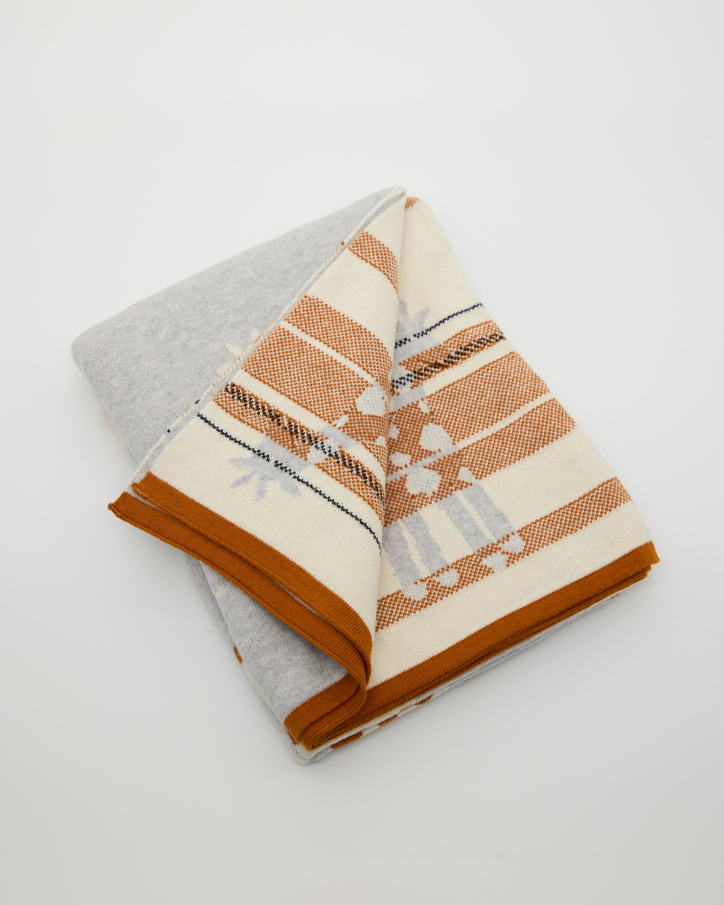 Snuggz Cotton Knitted Giraffe Baby Blanket, 80 x 100 cm