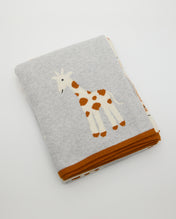 Snuggz Cotton Knitted Giraffe Baby Blanket, 80 x 100 cm