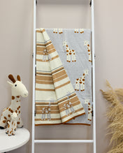 Snuggz Cotton Knitted Giraffe Baby Blanket, 80 x 100 cm