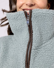 Snuggz Women Green Half Zip Borg Sweatshirt