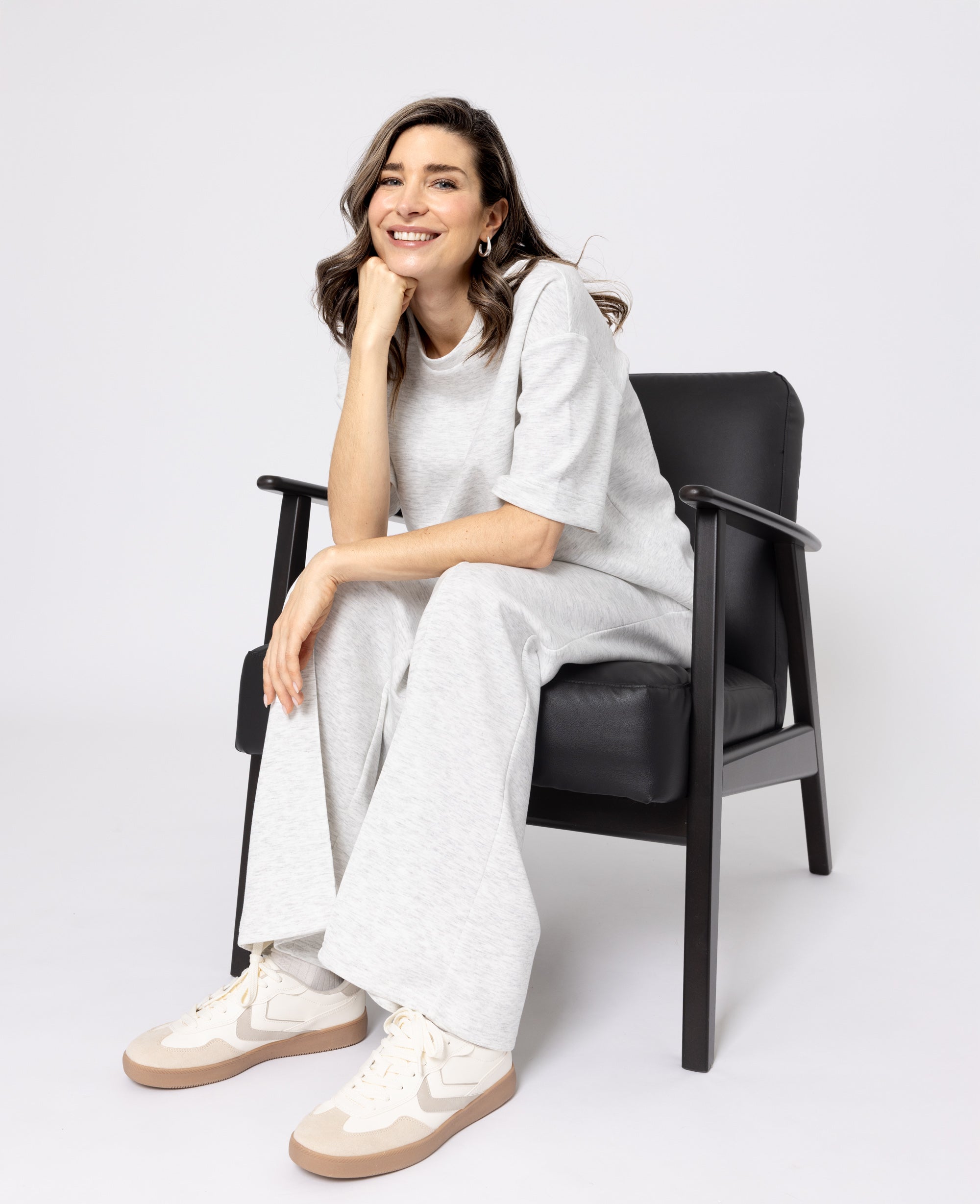 Snuggz Premium Grey Marl Sandwash Scuba Boxy T-Shirt