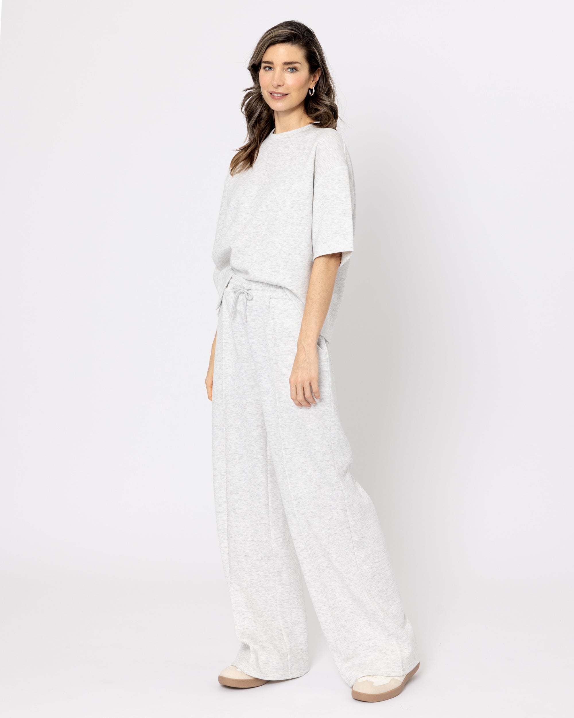 Snuggz Premium Grey Marl Sandwash Scuba Boxy T-Shirt