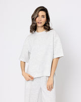 Snuggz Premium Grey Marl Sandwash Scuba Boxy T-Shirt