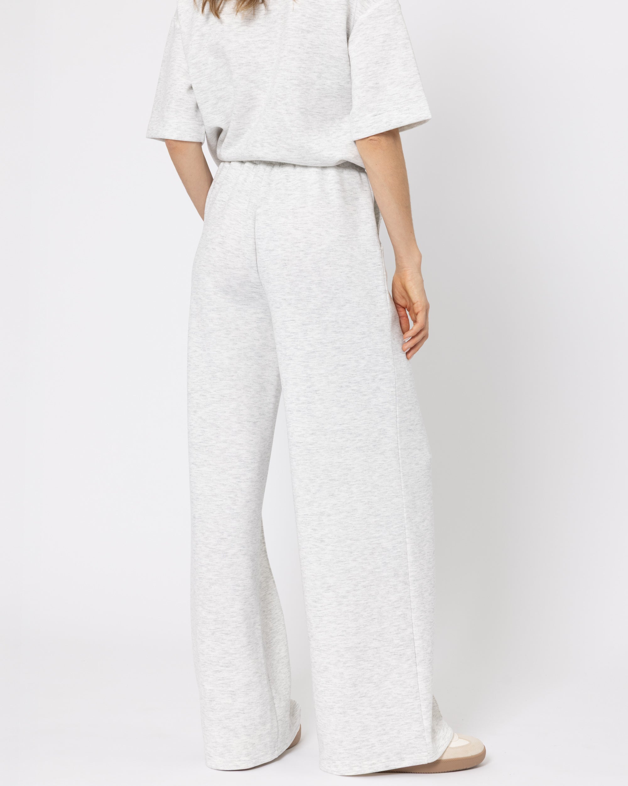 Snuggz Premium Grey Marl Sandwash Wide Leg Joggers