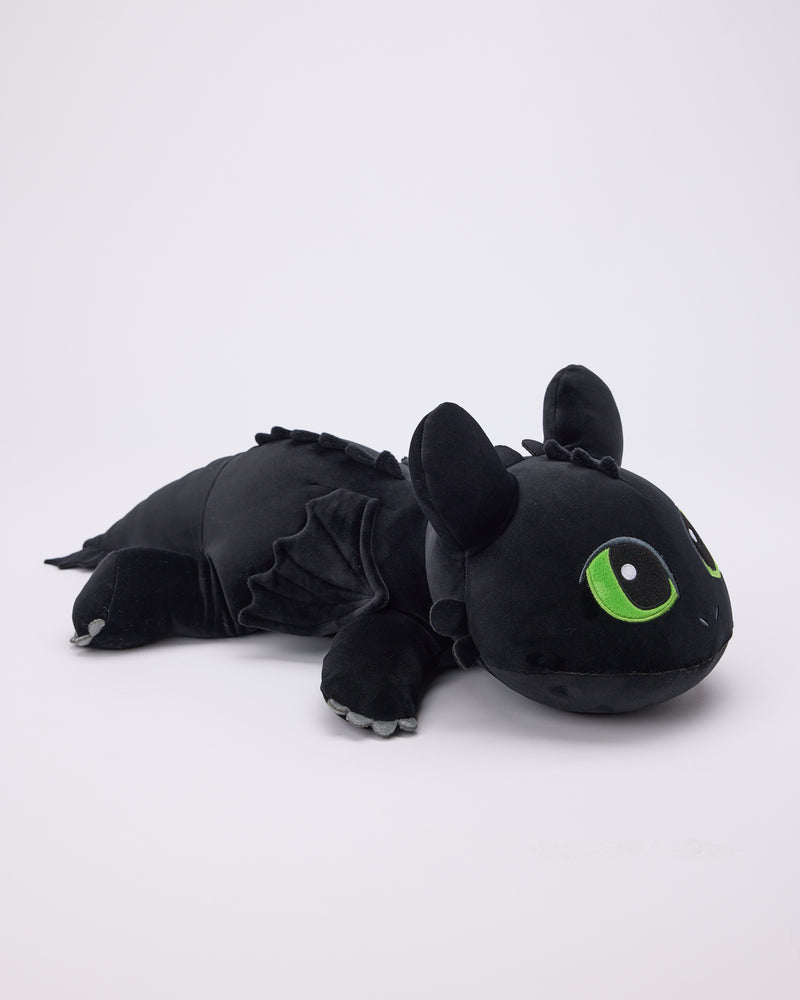 Toothless weighted plush toy front view - HTTYD dragon sensory toy