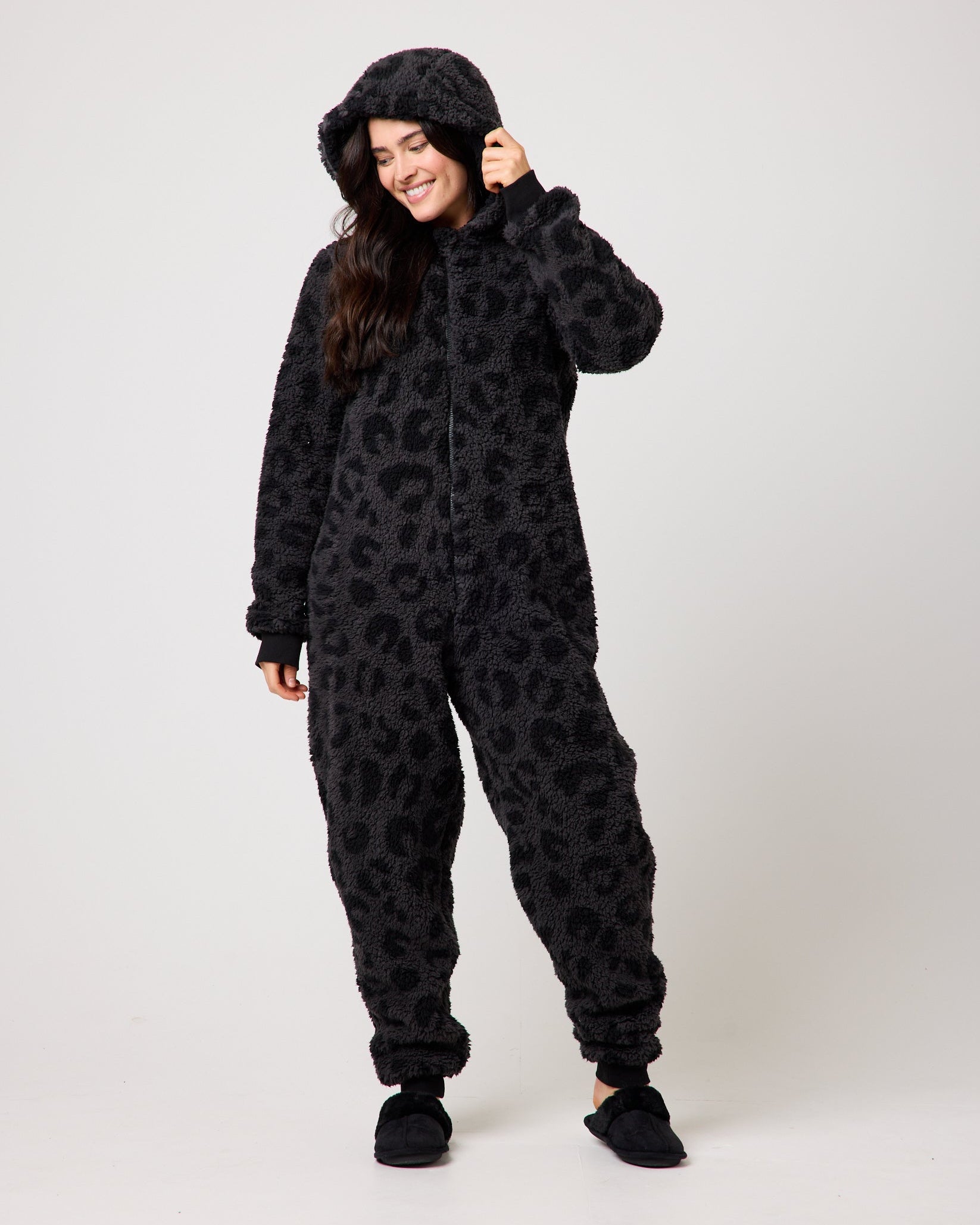 Snuggz Women Charcoal Animal Onesie