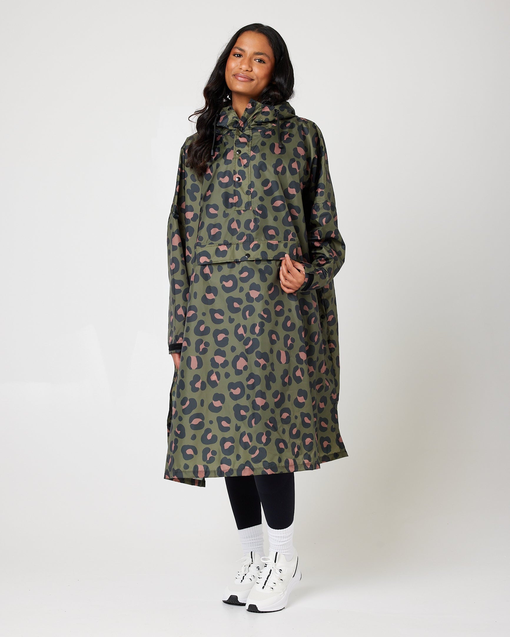 Snuggz Adult Khaki Leopard Print Raincoat