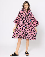 Snuggz Ladies Leopard Towelling Beach Poncho