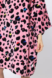 Snuggz Ladies Leopard Towelling Beach Poncho