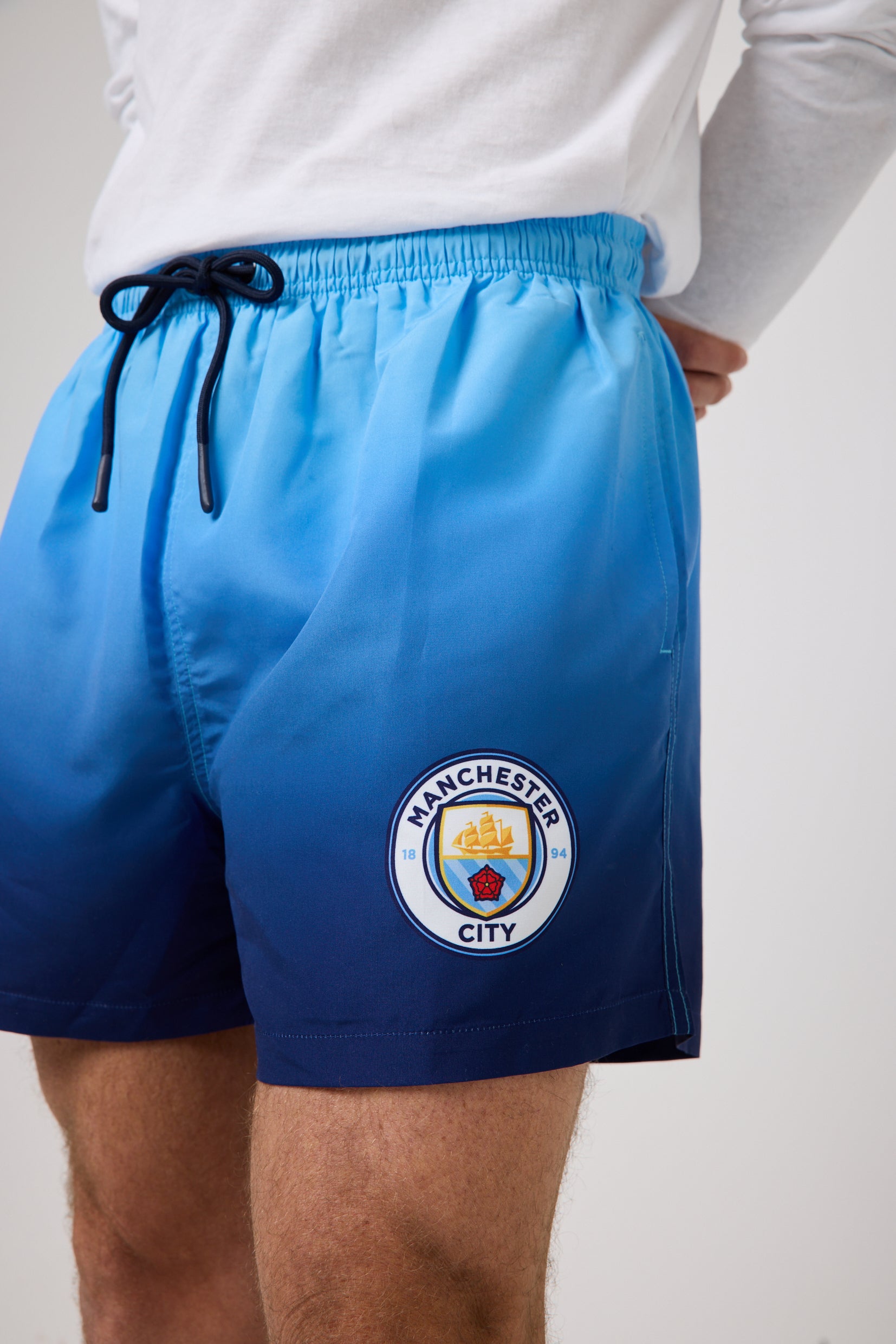 Snuggz Original Adults Manchester City Changing Robe and Swim Shorts Set