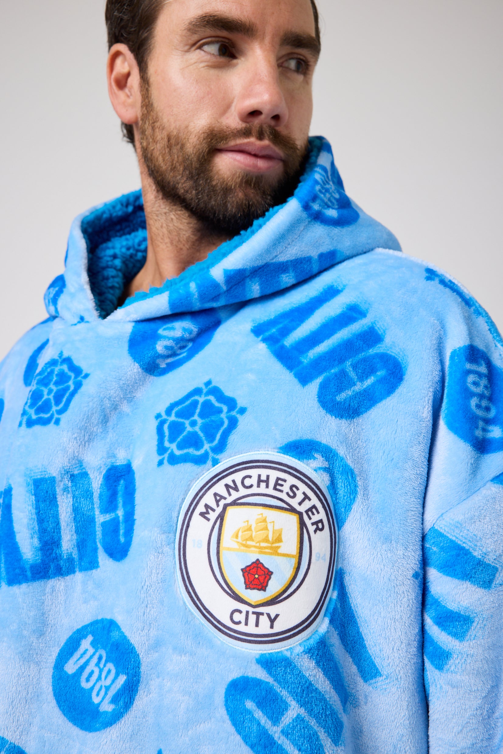 Snuggz Original Kids Manchester City Hooded Blanket