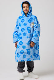 Snuggz Original Kids Manchester City Hooded Blanket