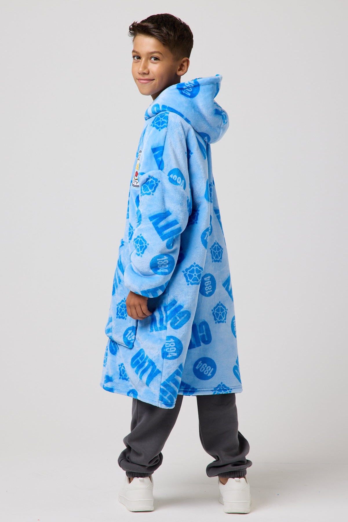Snuggz Original Kids Manchester City Hooded Blanket