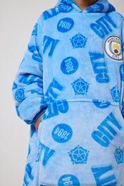 Snuggz Original Kids Manchester City Hooded Blanket