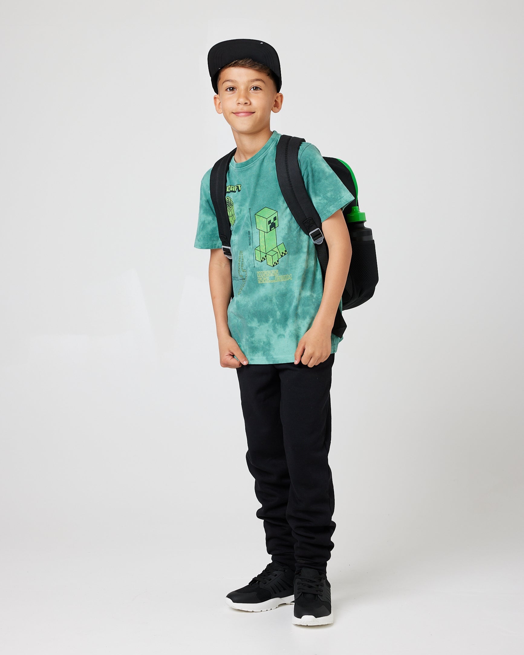 Minecraft Creeper Hissss Boom Tie Dye Snuggz Kids T-Shirt