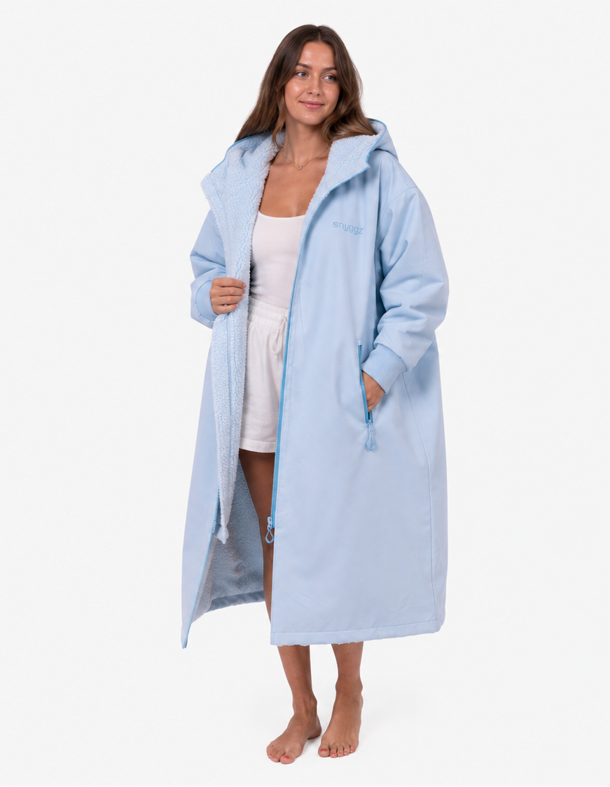 Snuggz  Women Blue Reversible Changing Robe