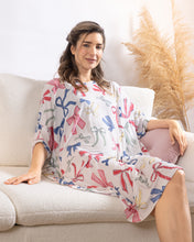 Snuggz Women Bow Print Bamboo Oversized Sleep Tee