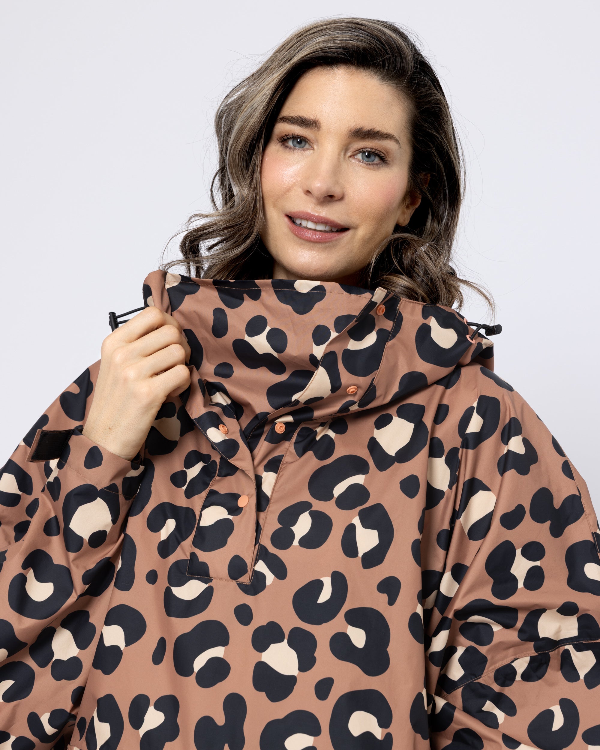 Snuggz Adult Neutral Leopard Rain Poncho