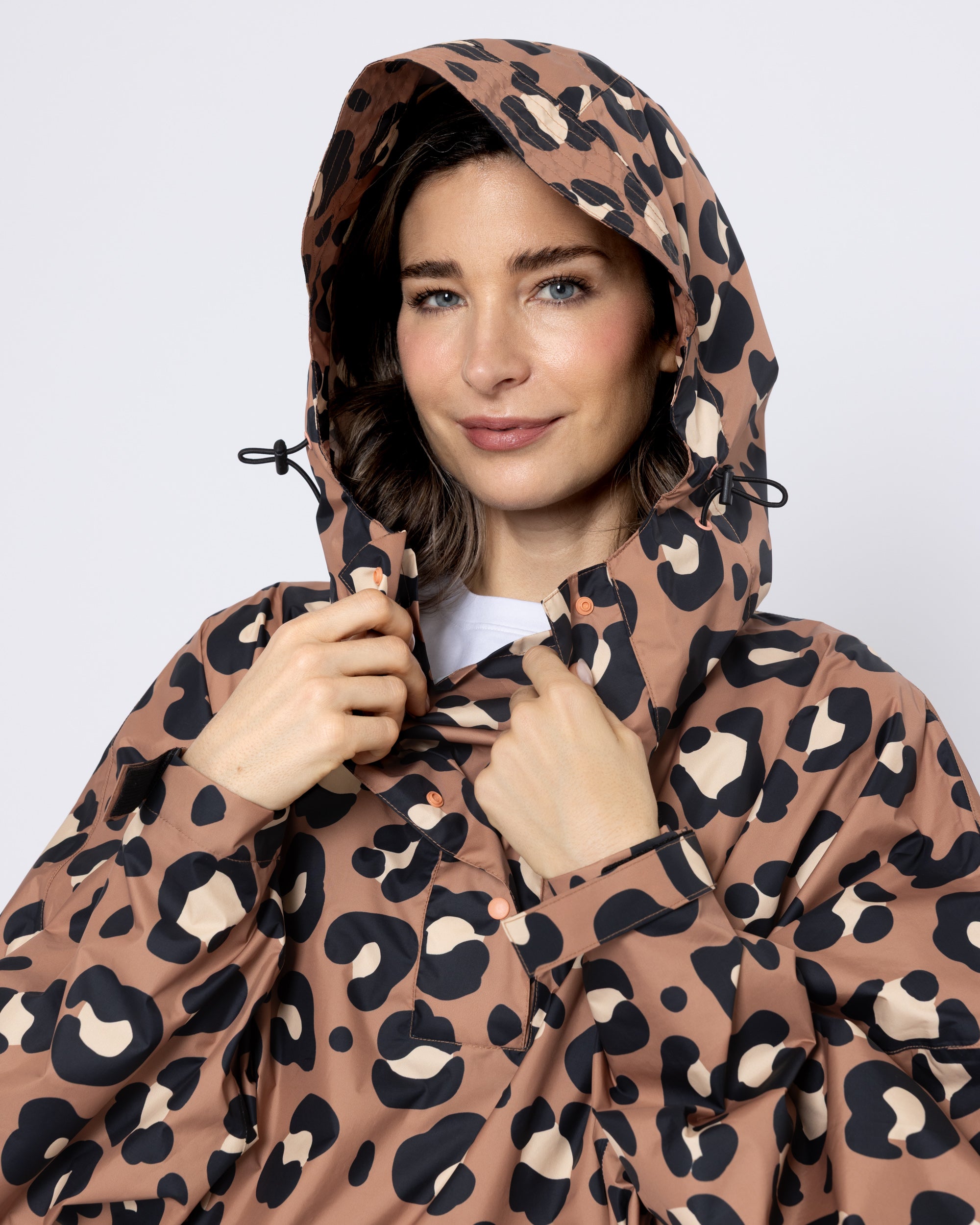 Snuggz Adult Neutral Leopard Rain Poncho
