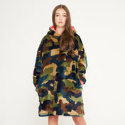 Snuggz Kids Original - Grey Camo Hooded Blanket