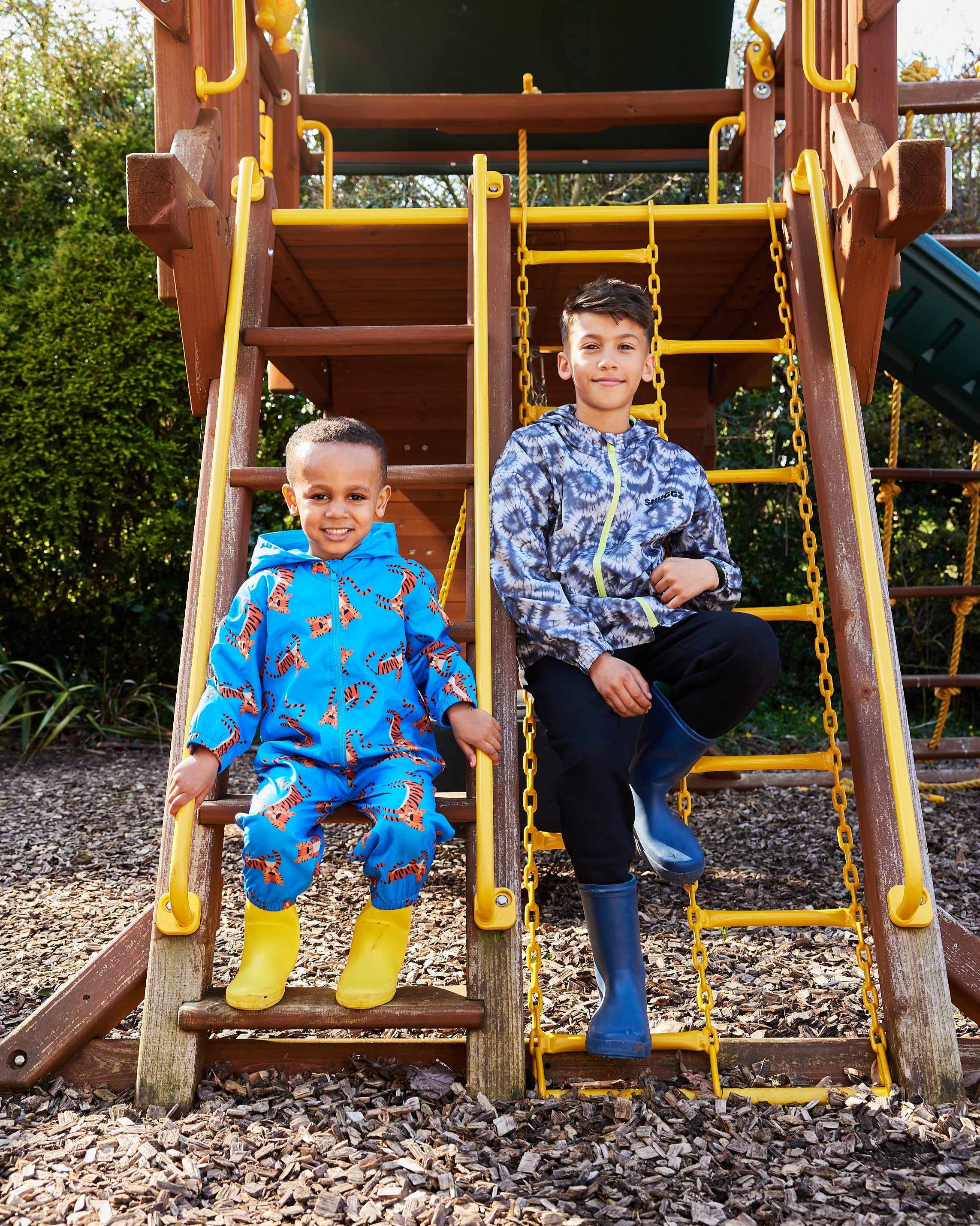 Snuggz Kids Grey Neon Rain Jacket