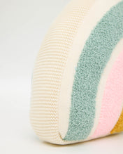 Snuggz Knitted Pastel Rainbow Shaped Cushion with Filler