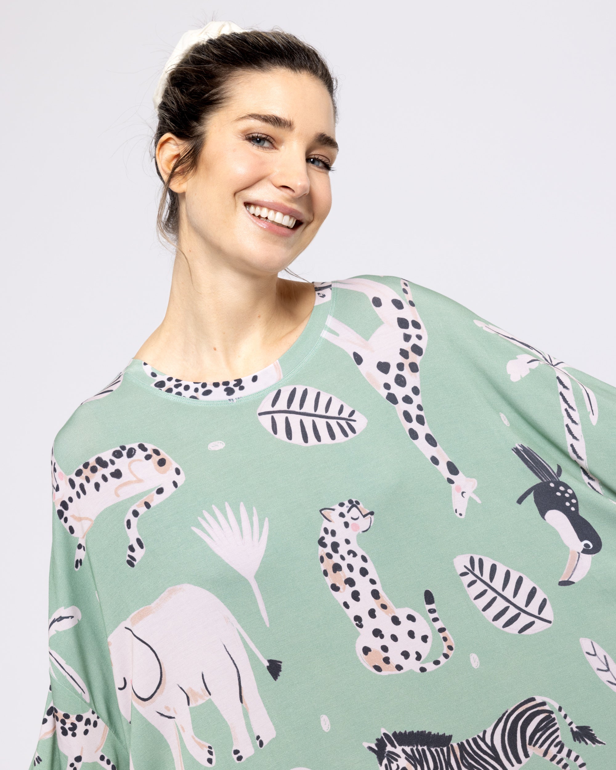 Snuggz Women Safari Bamboo Oversized Sleep Tee