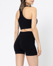 SnuggzFit Mini Ribbed Cycling Shorts – Black