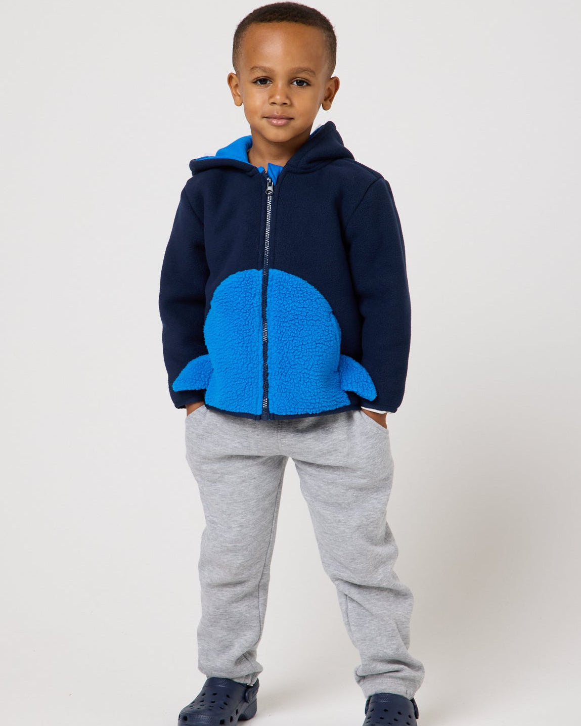 Snuggz Kids Shark Zip Fleece Jacket