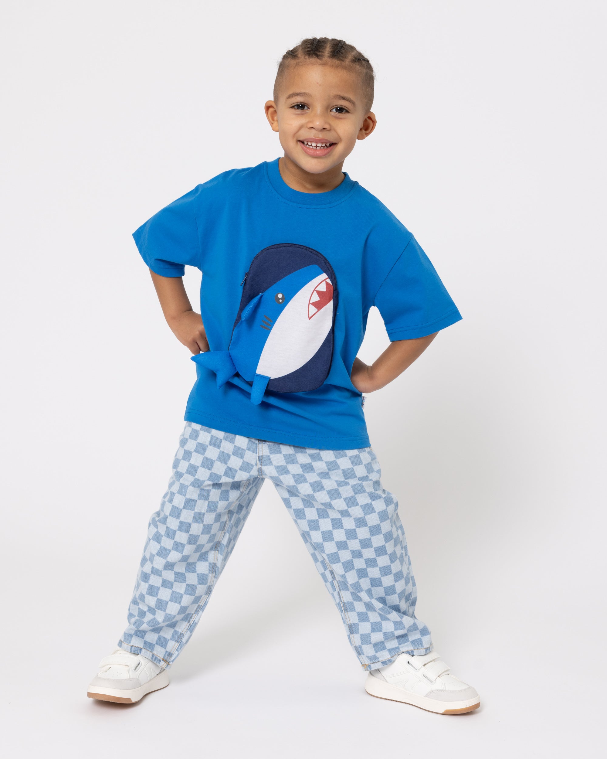 Snuggz Boys Shark Zip Pocket Pal T-Shirt