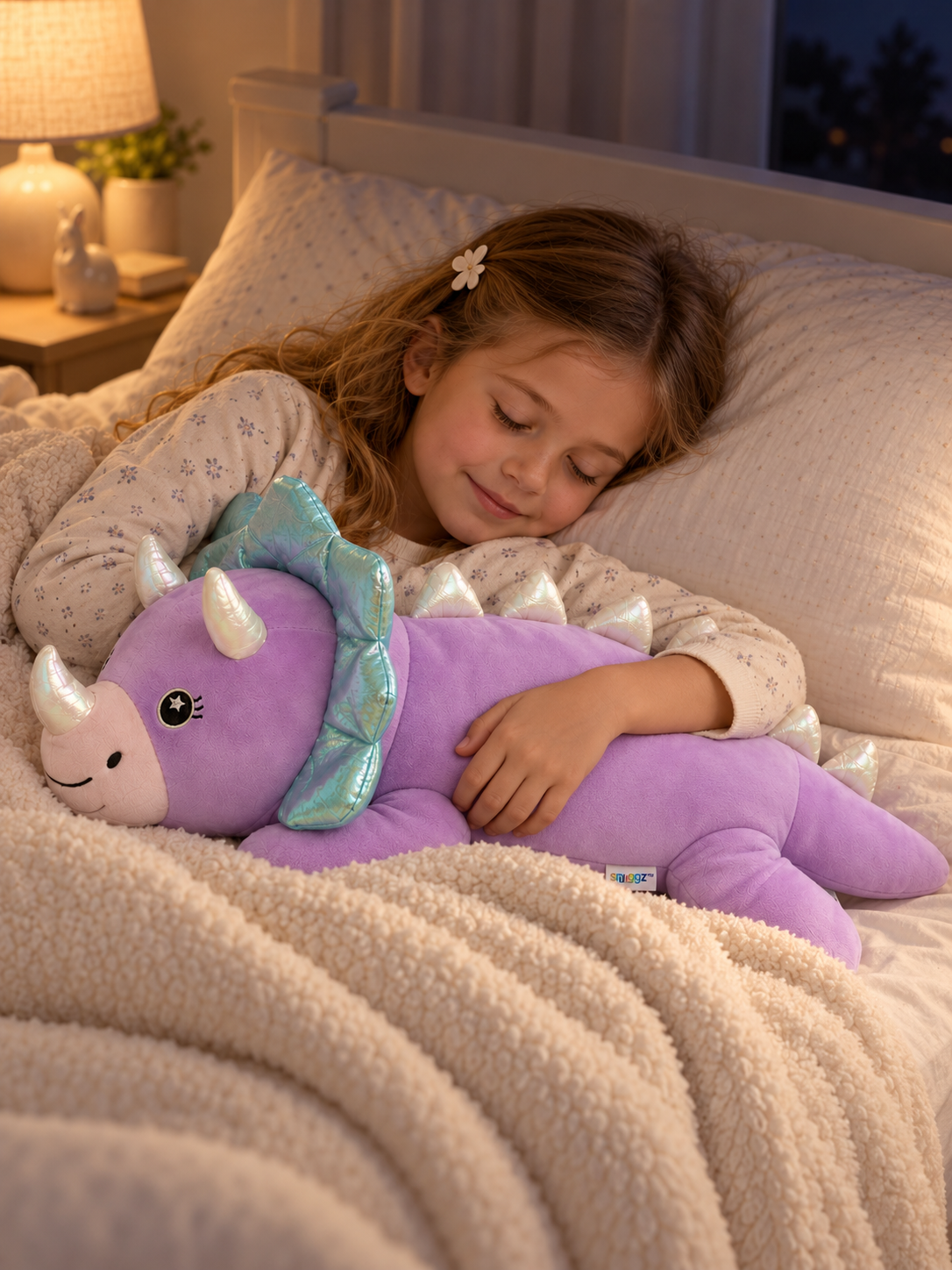 Snuggz Girl Dinosaur Weighted Plush Toy