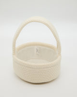 Snuggz Knitted Cream Storage Basket - Small