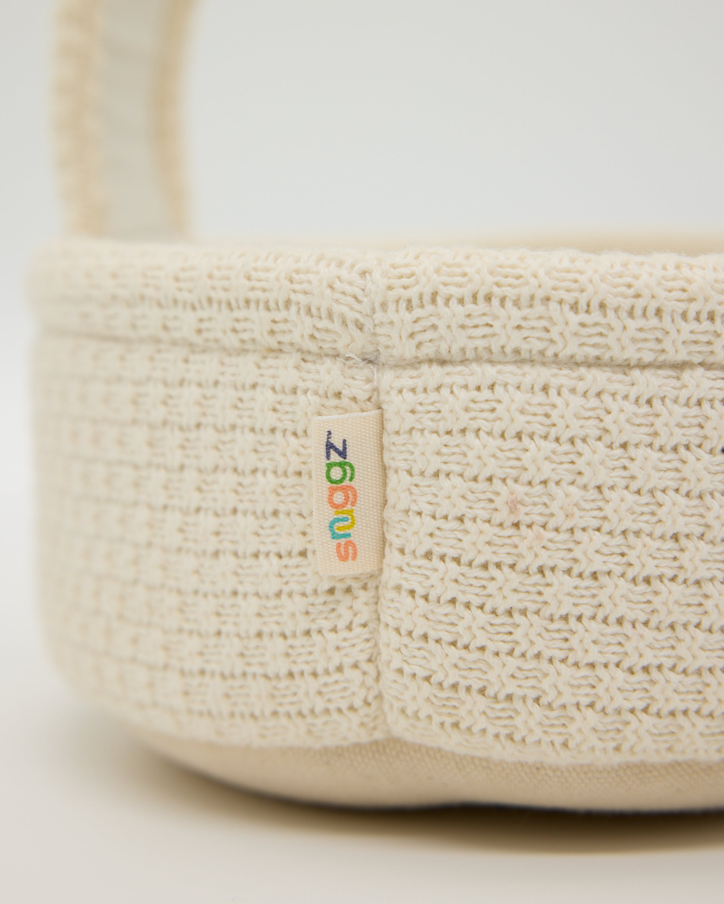 Snuggz Knitted Cream Storage Basket - Small