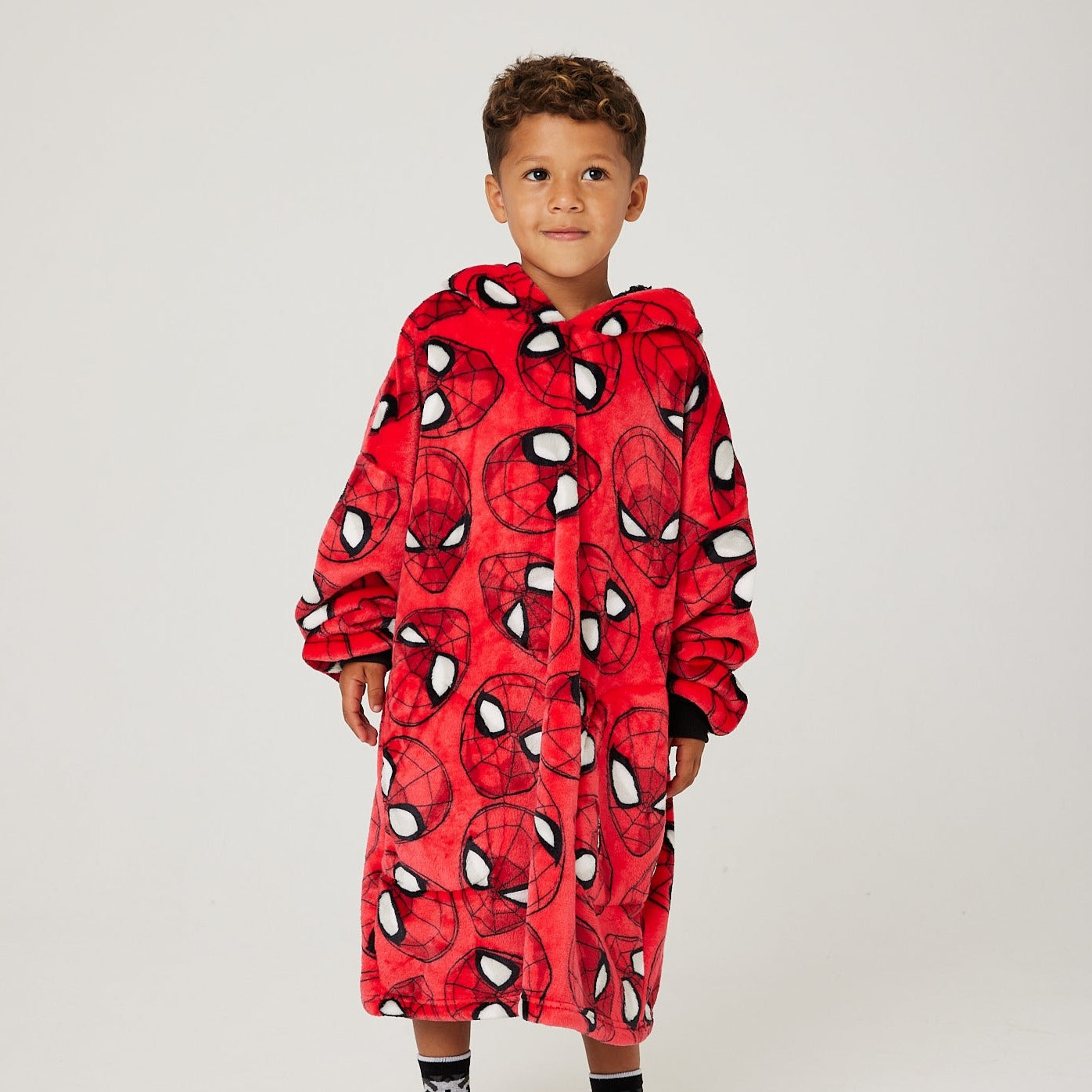 Snuggz Lite Kids Spiderman Hooded Blanket
