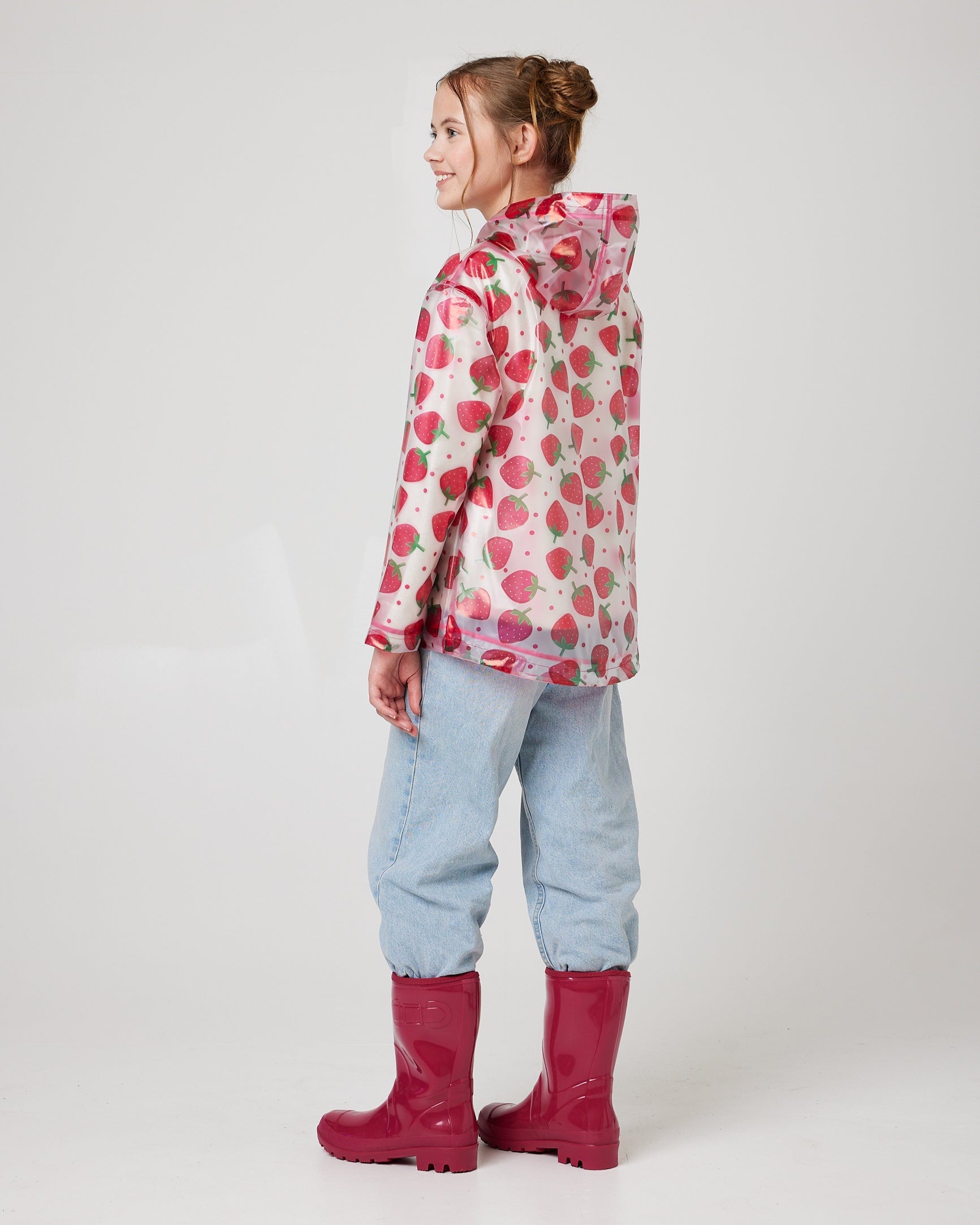 Snuggz Kids Strawberry Transparent Rain Jacket