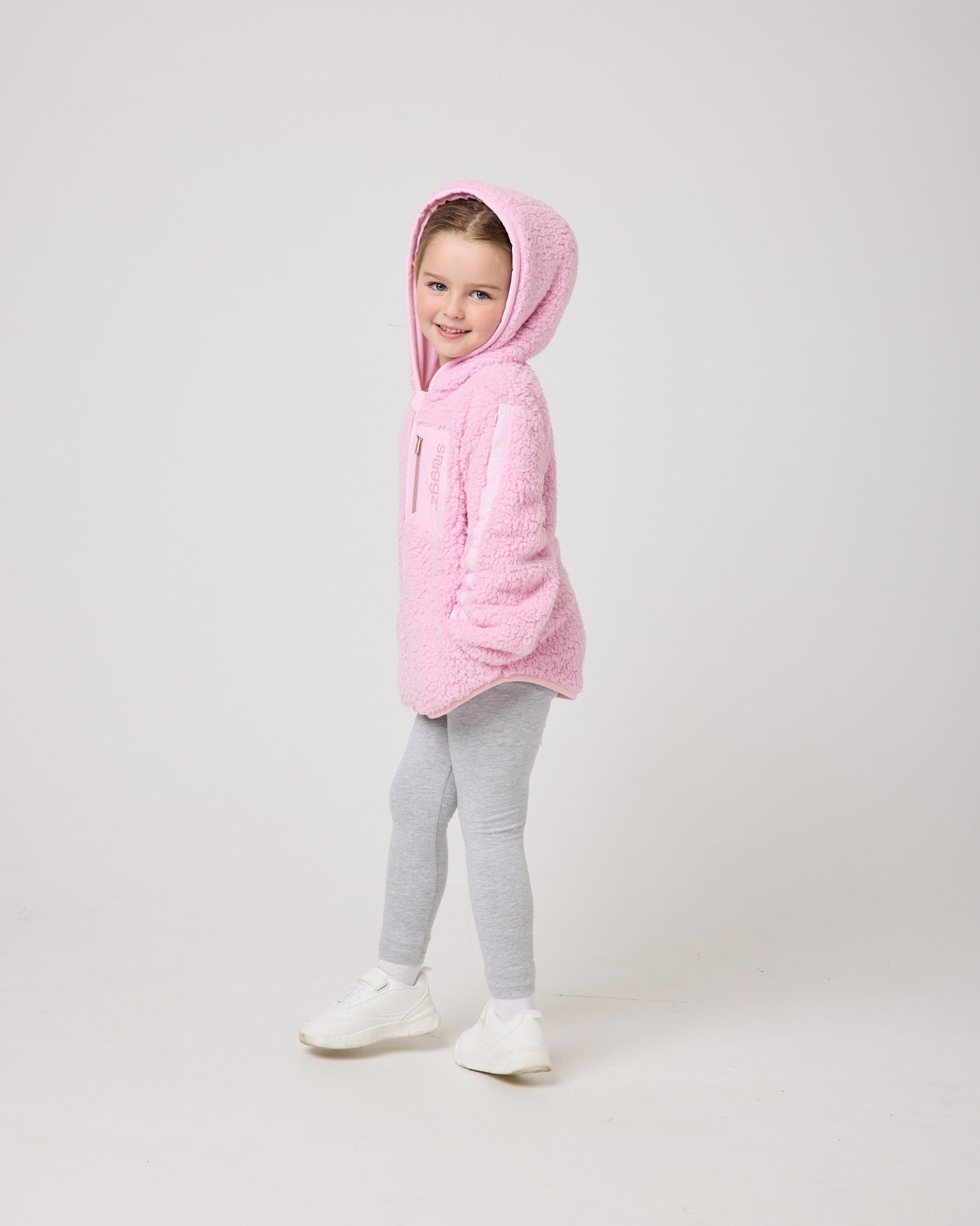 Snuggz Girls Pink Borg Zip-Through Jacket