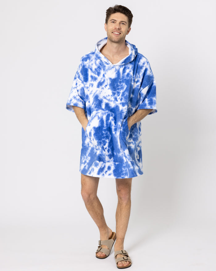 Snuggz Adults Unisex Tie Dye Towelling Beach Poncho