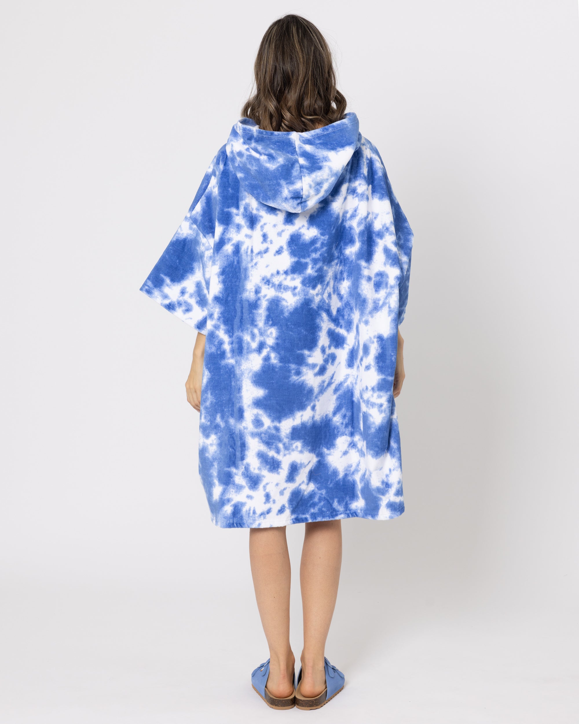 Snuggz Adults Unisex Tie Dye Towelling Beach Poncho