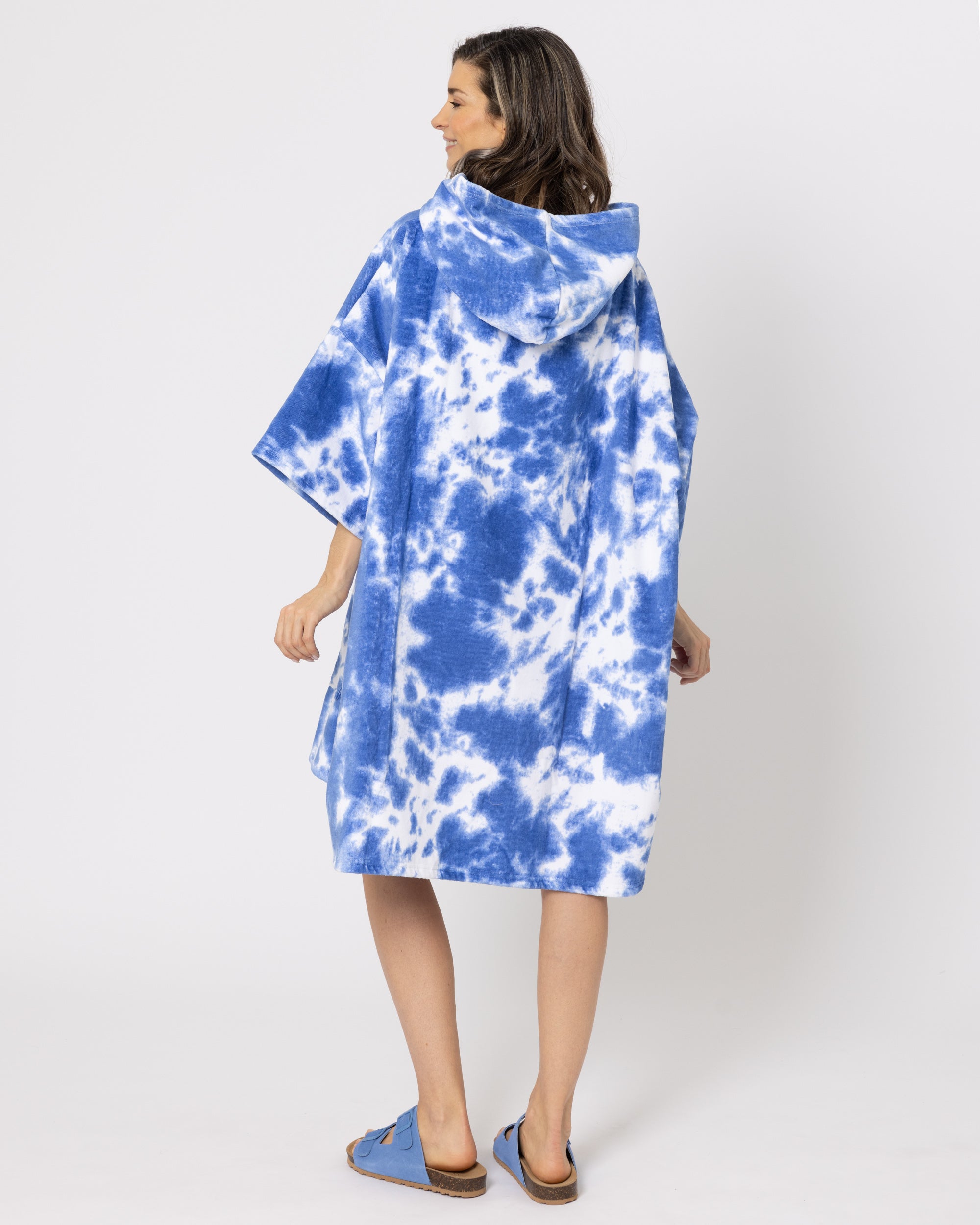 Snuggz Adults Unisex Tie Dye Towelling Beach Poncho